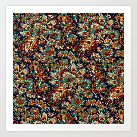 Fire Pattern Art Print