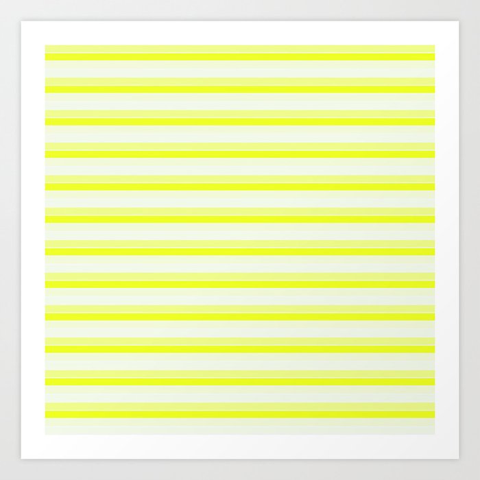 Illuminating Yellow Stripes Art Print