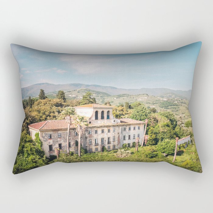 Abandoned Italian Villa in Nature Rectangular Pillow