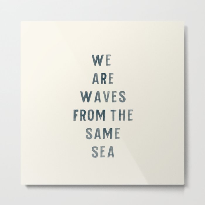 Waves From The Same Sea Metal Print