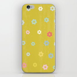 Modern Star Flower Pattern Artwork 07 with printed texture Color 02 iPhone Skin