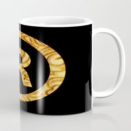 "R" Golden decorative letter Coffee Mug | Metalico, Decorativeletter, Metallic, Golden, Artwork, Symbol, Design, Typography, Letter, Texture 