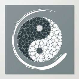 Simple Textured Yin Yang I Canvas Print