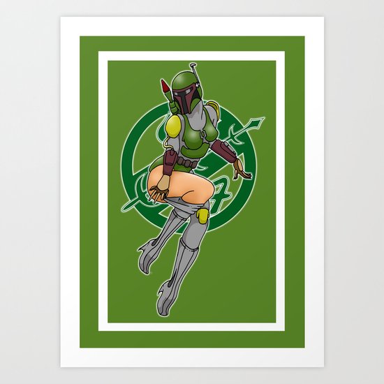 Star Wars Fett pinup Art Print