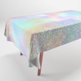 Pretty Rainbow Holographic Glitter Tablecloth