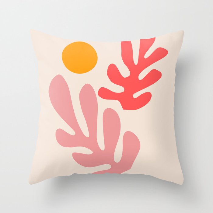 Henri Matisse - Leaves - Blush Throw Pillow