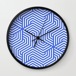 Royal blue (light) - heavenly - Minimal Vector Seamless Pattern Wall Clock