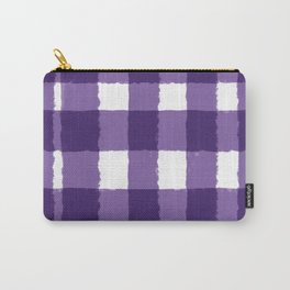 Purple gingham Carry-All Pouch | Karolila, Gingham, Cuadriculados, Purplewatercolor, Lineslila, Cuadros, Vichykaro, Violet, Drawing, Watercolor 