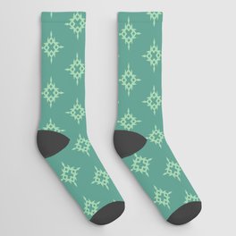 Simple Green Pattern Socks