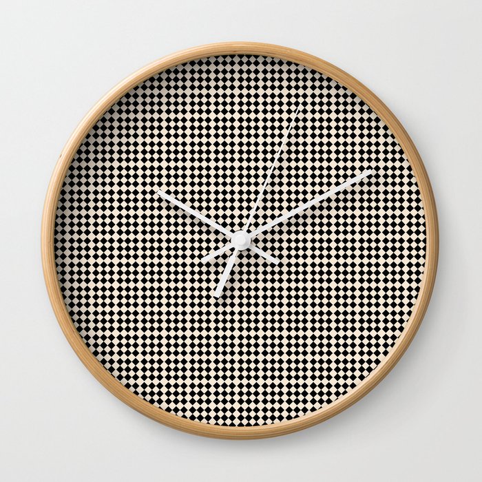 Geometric retro black and white pattern Wall Clock