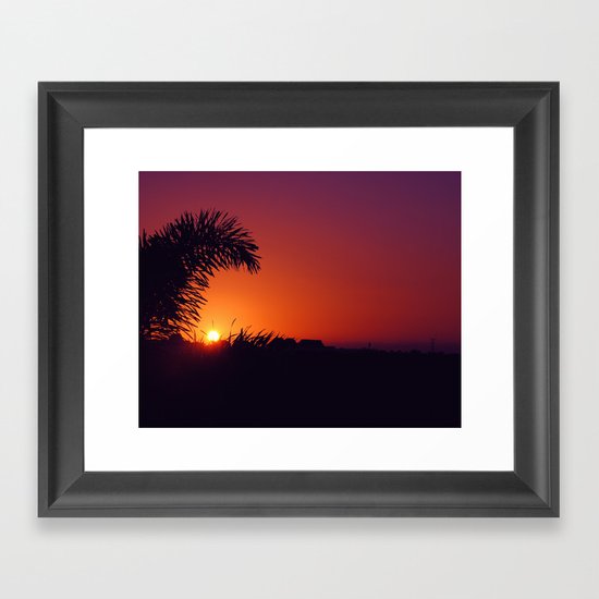 sunset in mexico Framed Art Print