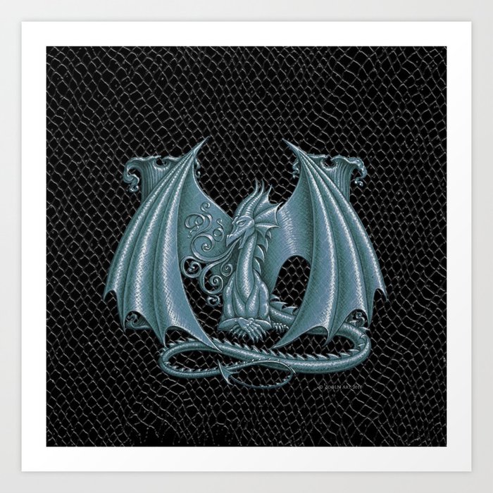 Dragon Letter M, from "Dracoserific", a font full of Dragons Art Print