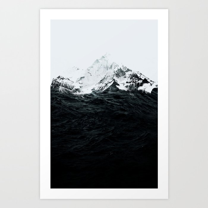 Those waves were like mountains Art Print