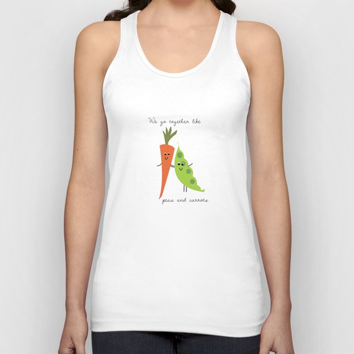 We Go Together Like Peas And Carrots Unisex Tank Top By Dlp10