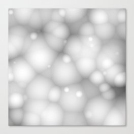 Blurred Ombre Gradient Fuzzy Spots in Gray Canvas Print