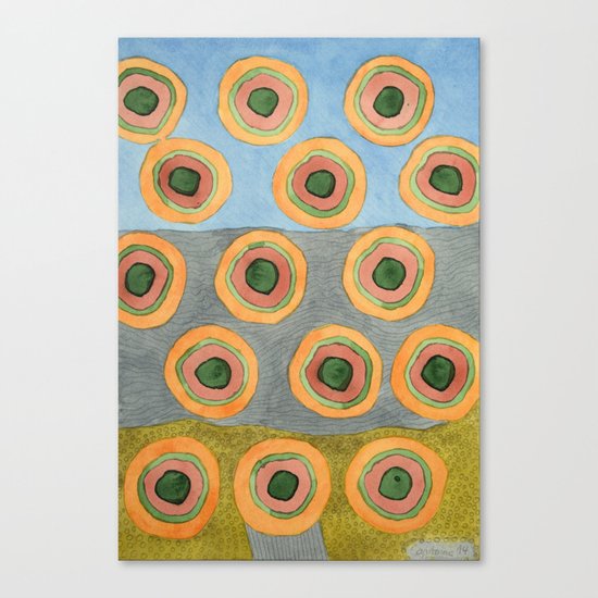 Circles in Front of the Beach Canvas Print