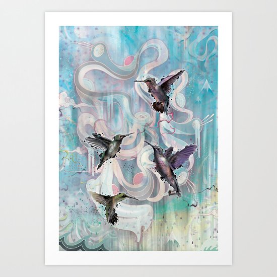 Hummingbirds Art Print
