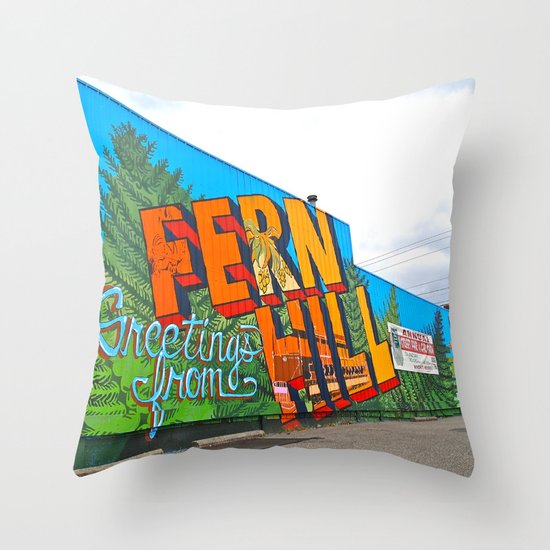 Welcome to Fern Hill Throw Pillow