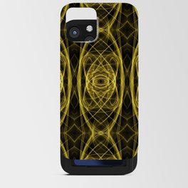 Liquid Light Series 6 ~ Yellow Abstract Fractal Pattern iPhone Card Case