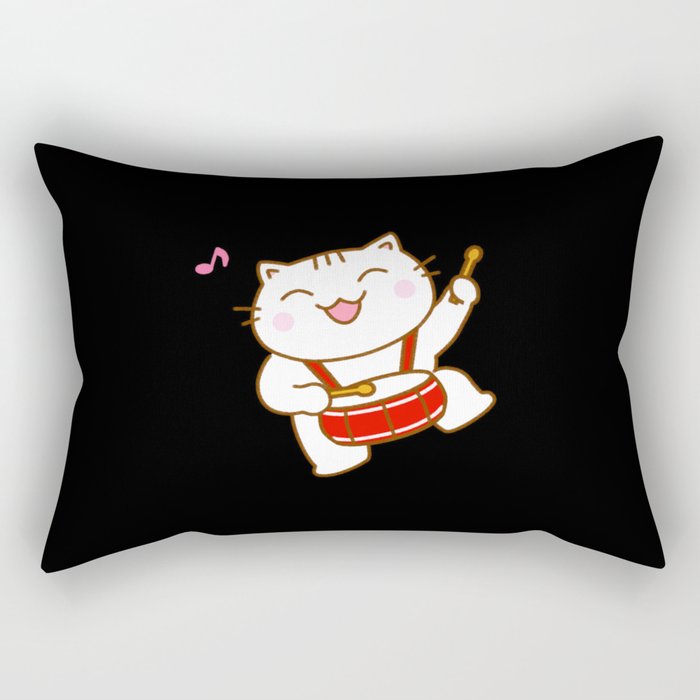 The Beat Goes Cat  Rectangular Pillow