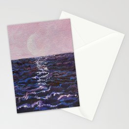 Pink Moon Stationery Card