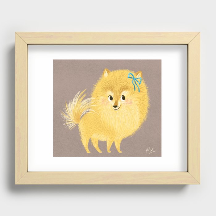Pomeranian Recessed Framed Print
