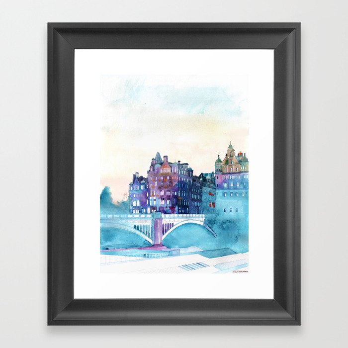 Winter in Edinburgh Framed Art Print