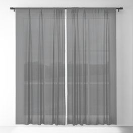 Dunn & Edwards 2019 Curated Colors Dark Engine (Dark Gray / Charcoal Gray) DE6350 Solid Color Sheer Curtain