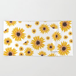Sunny Sunflowers Beach Towel