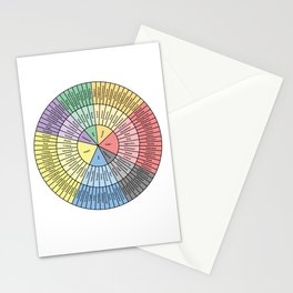 Wheel of Feelings and Emotions Stationery Card
