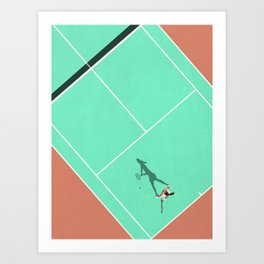 Tennis Girl  Art Print