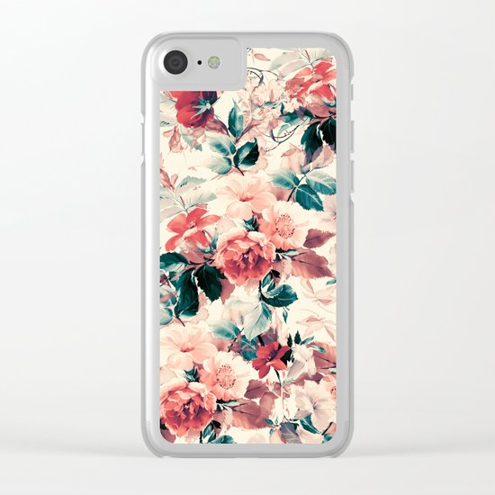FLORAL PATTERN 09 Clear iPhone Case