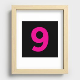 Number 9 (Magenta & Black) Recessed Framed Print