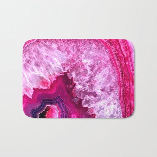 pink agate Bath Mat
