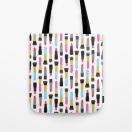 Llipsticks and Makeup Brushes Design | Beauty and make-up accessories Tote Bag