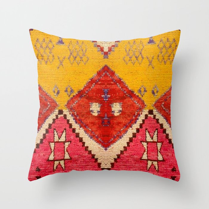 Heritage Moroccan Berber Carpet Design Throw Pillow