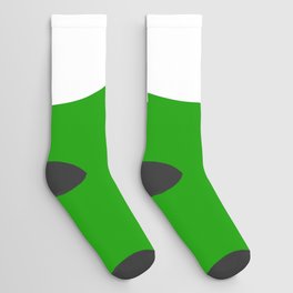 Number 6 (White & Green) Socks