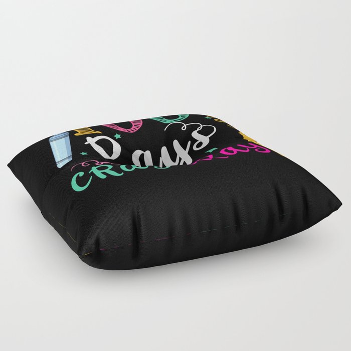 Day Of School 100th Day Color Colorful Art Cray Floor Pillow