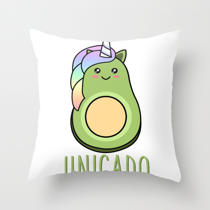 cute avocado pillow