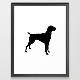 Pointer Silhouette Framed Art Print