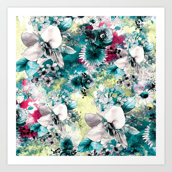 Blue Garden Art Print