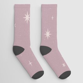 Starry night pattern Burnished Lilac Socks