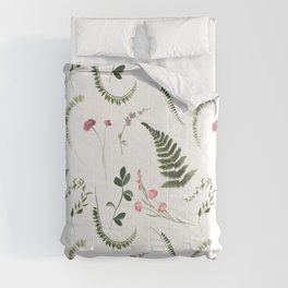 Pretty Wildflowers Botanical Pattern Comforter