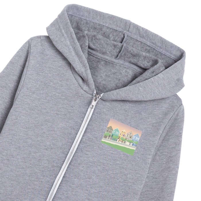 Painted Ladies, San Francisco, California Kids Zip Hoodie