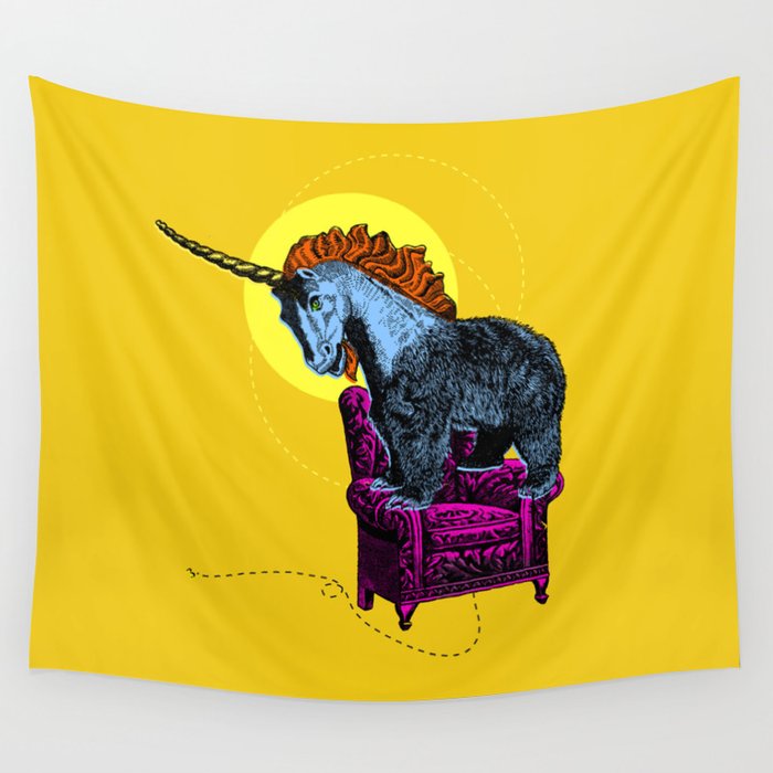Get off the furniture, Unibear Wall Tapestry