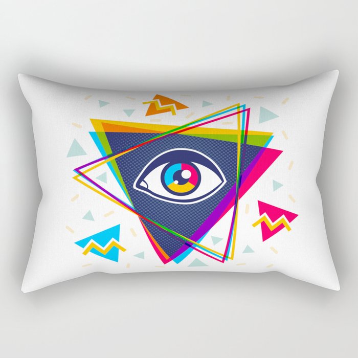 Pyramid with eye Rectangular Pillow