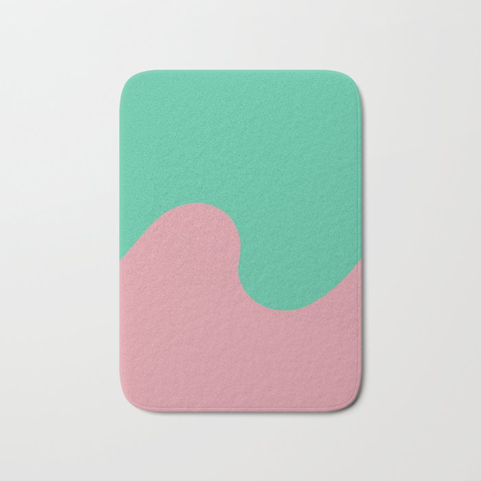 Wave Swirl Strawberry Watermelon Bath Mat