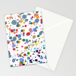 Colorful Paint Splash Art Pattern Stationery Card