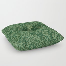 Spring Cheetah Pattern - Forest Green Floor Pillow