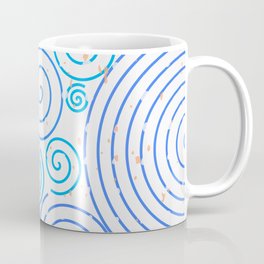 Minimal Spiral Circles Swirls Illustration Coffee Mug